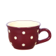 Cappuccino-teás csésze 2,5 dl, csoki-krém pöttyös